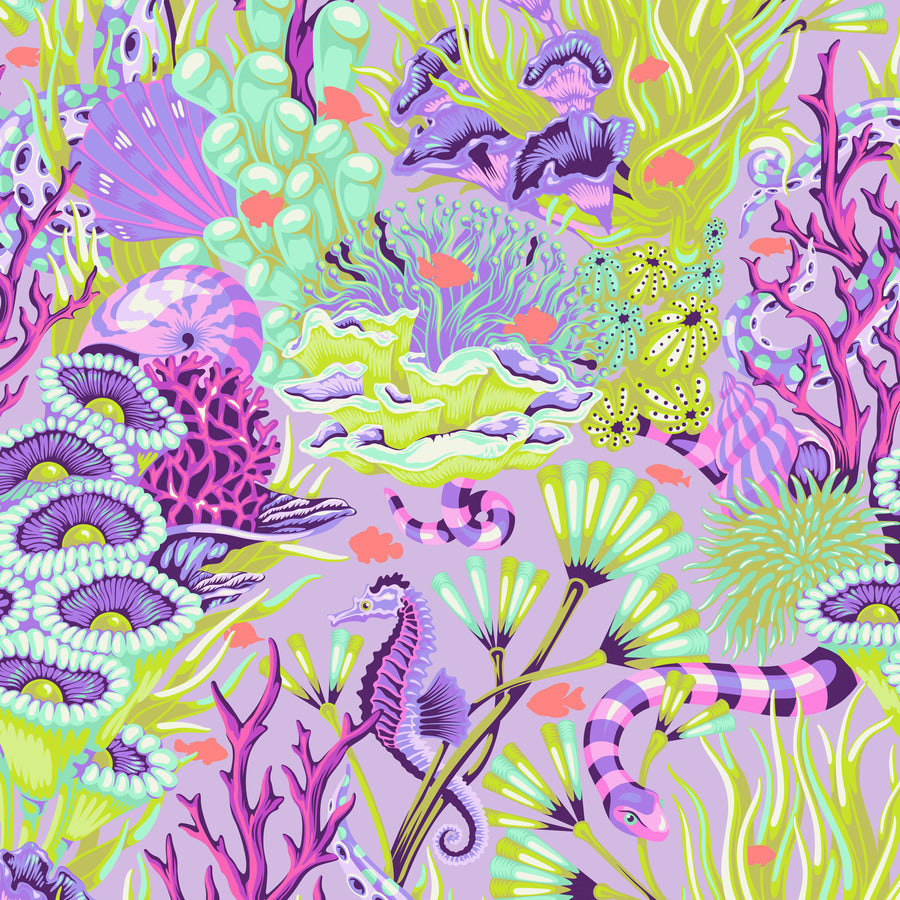 Tula Floral Reef Reef What You Sew Ultraviolet