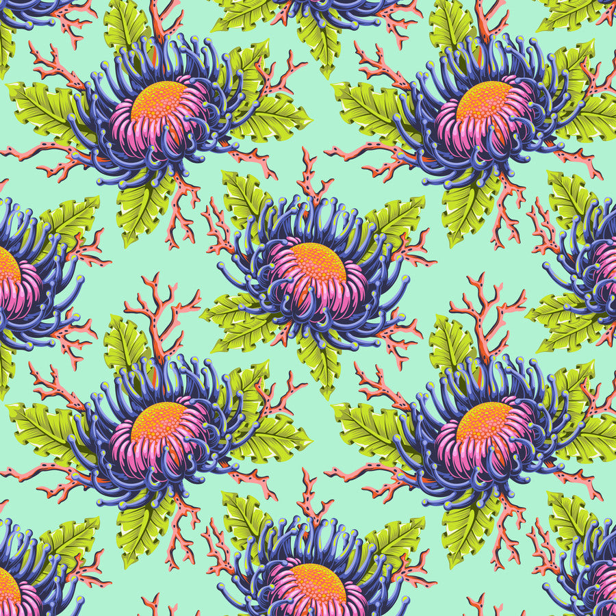 Tula Floral Reef Friends & Anemones Seafoam
