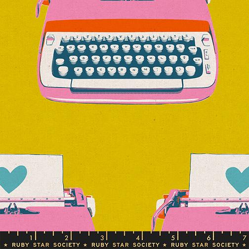 Best Day Ever Canvas Golden Typewriters