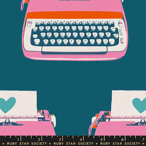 Best Day Ever Canvas Teal Typewriters