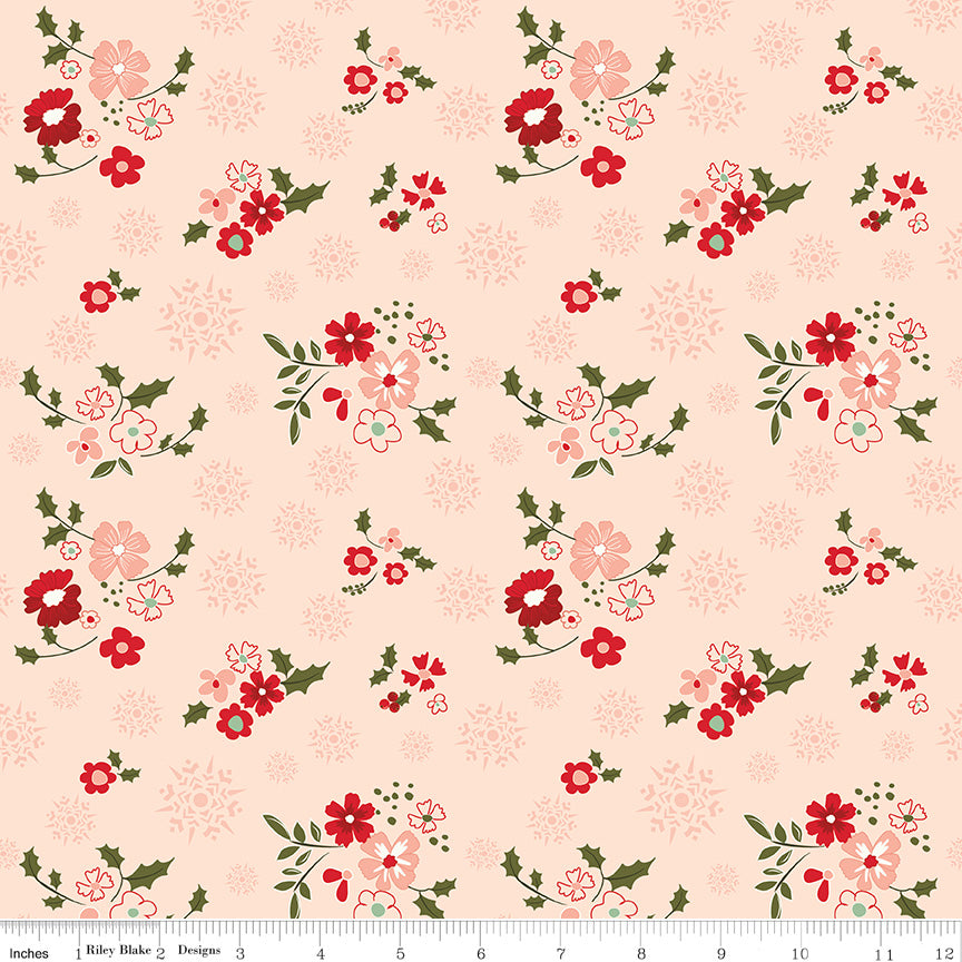 Glisten Winter Flowers Blush