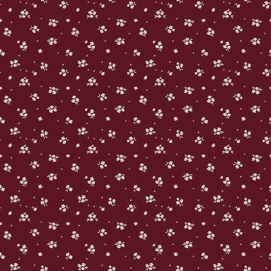 Love You Always Ditsy Maroon
