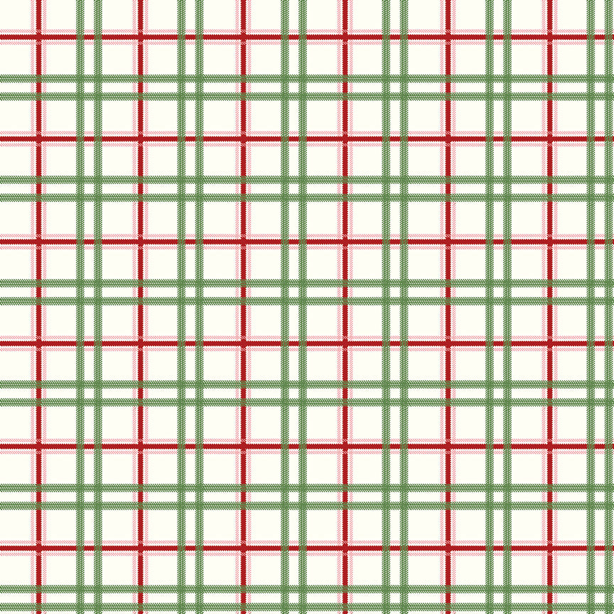 Mistletoe & Holly Plaid Cloud