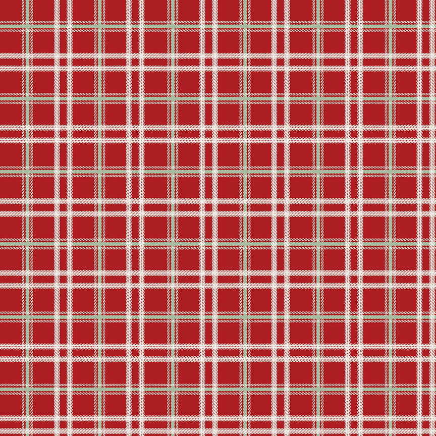 Mistletoe & Holly Plaid Barn Red