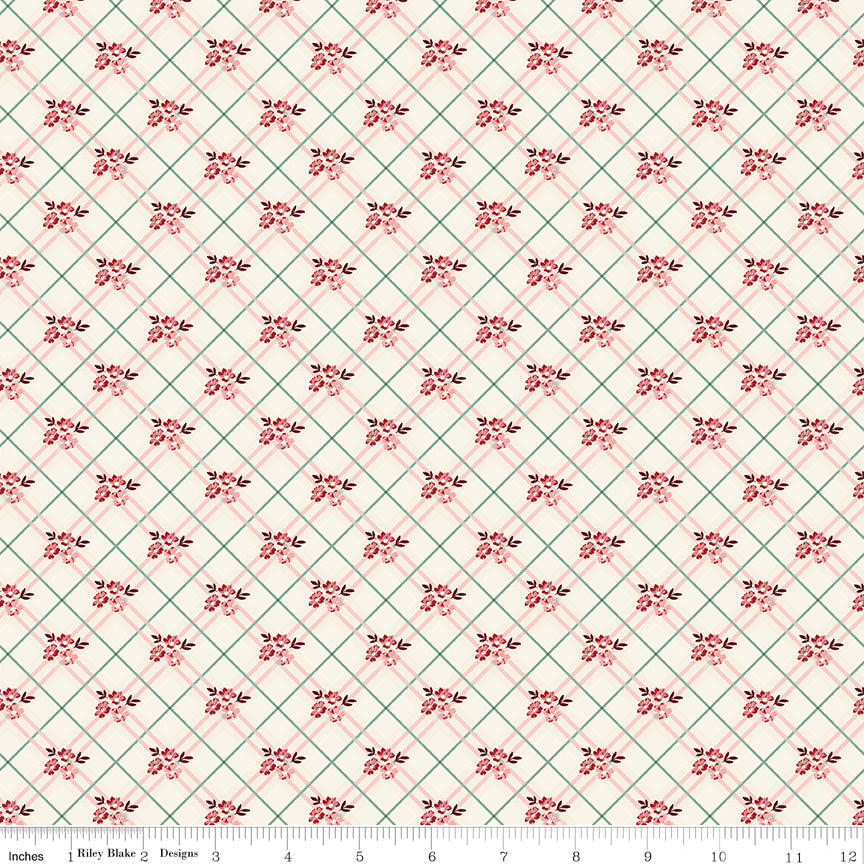 Love You Always Floral Plaid Cream