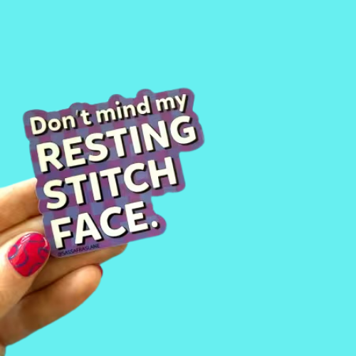 Resting Stitch Face Sticker