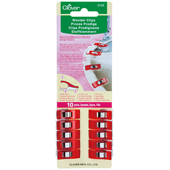 Wonder Clips 10ct Red