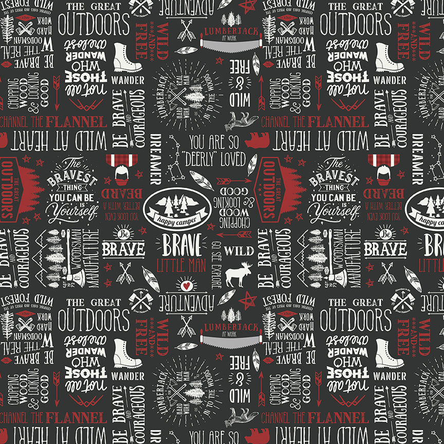 Woodsman Text Black