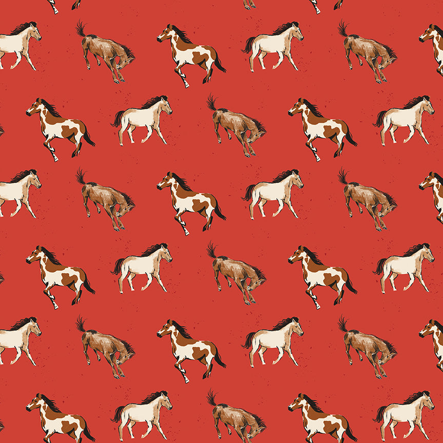Wild Rose Horses Red