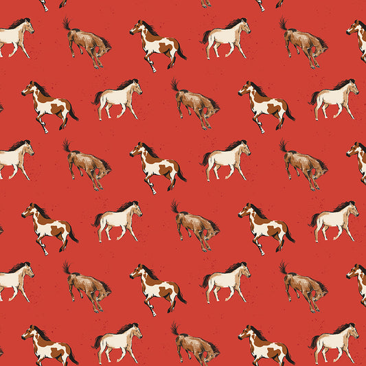 Wild Rose Horses Red