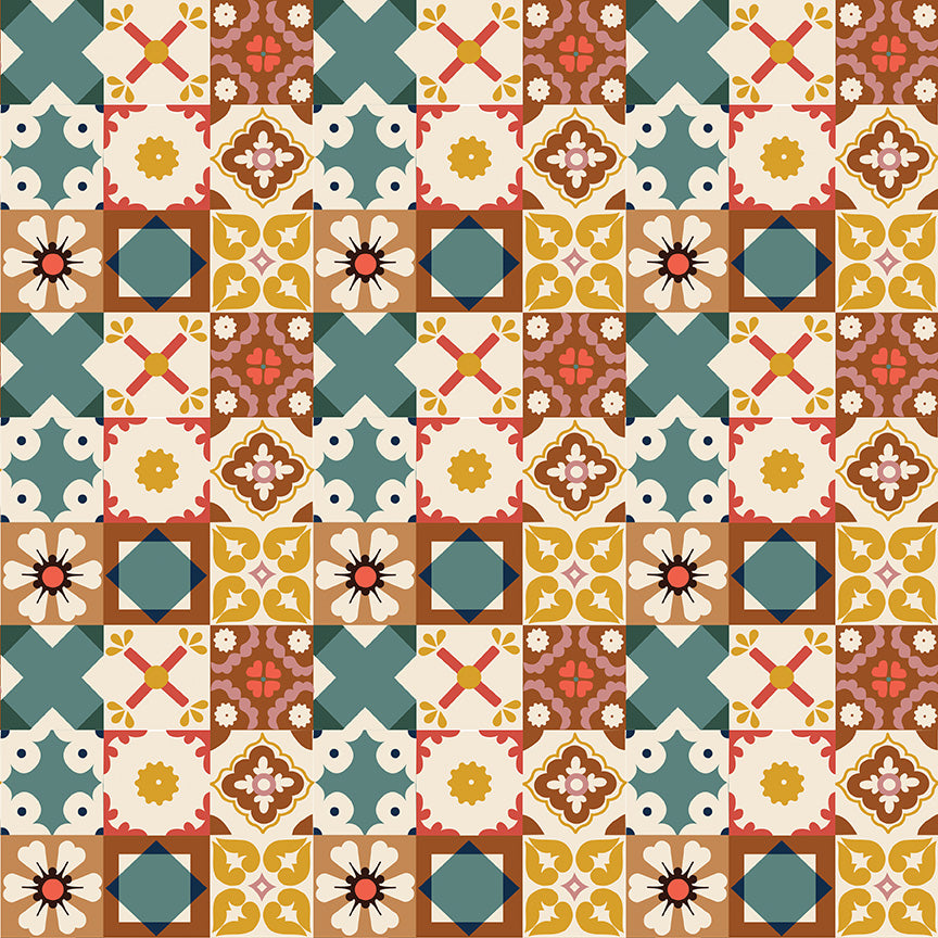 Wild Rose Tiles Multi
