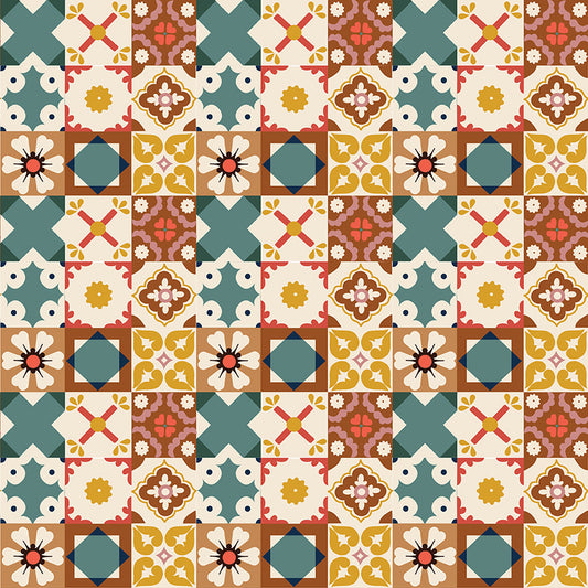 Wild Rose Tiles Multi