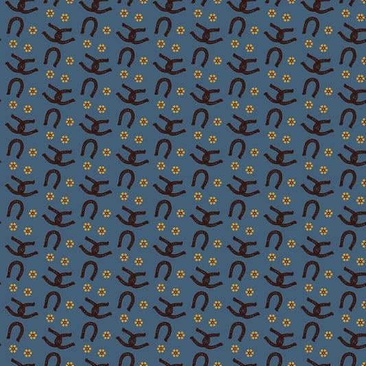 Wild Rose Horseshoe Denim