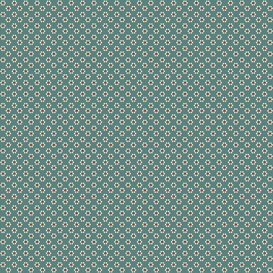 Wild Rose Tiny Flower Teal
