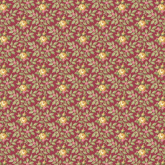 French Mill Red Wallpaper Roses