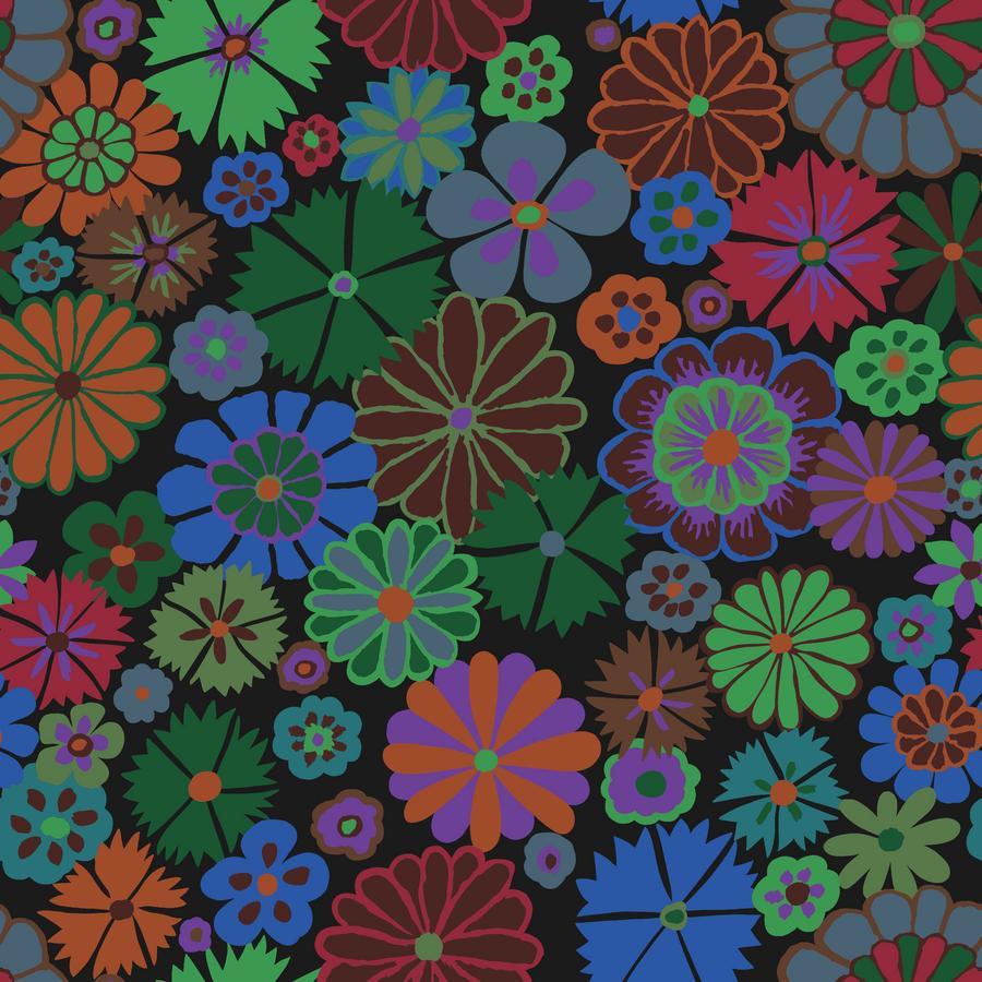 Kaffe Folk Flower Dark