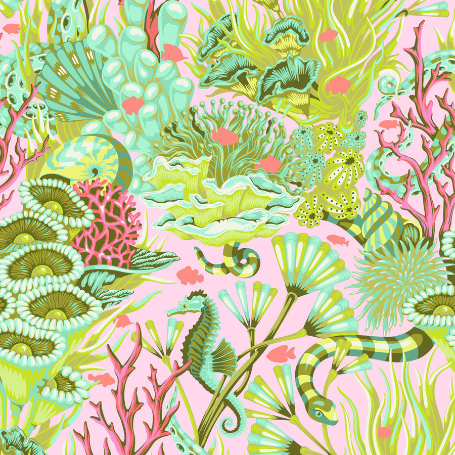 Tula Floral Reef Reef What You Sew Coralline