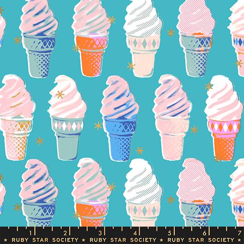 Best Day Ever Metallic Turquoise Ice Cream