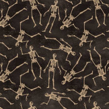 Gothic Halloween Skeletons Black