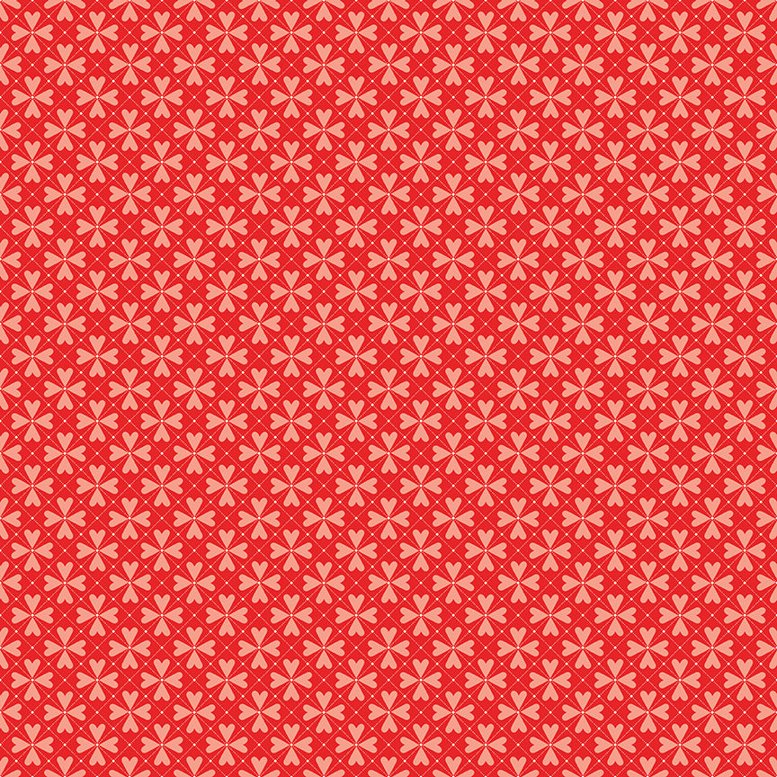 You & Me Hearts Grid Red