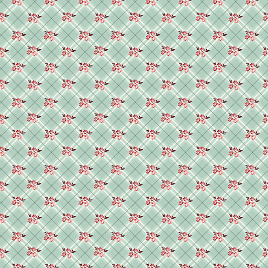 Love You Always Floral Plaid Mist