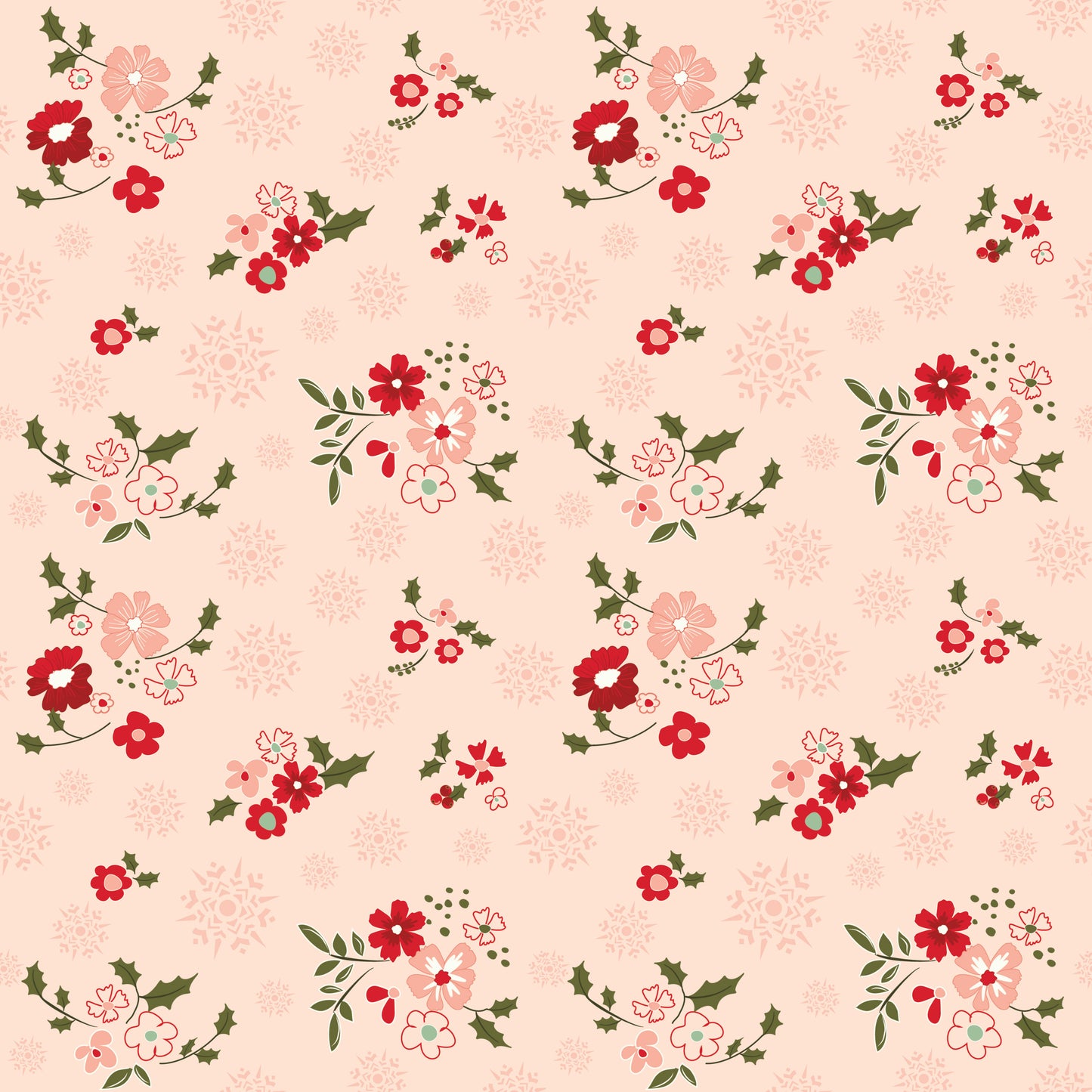 Glisten Winter Flowers Blush