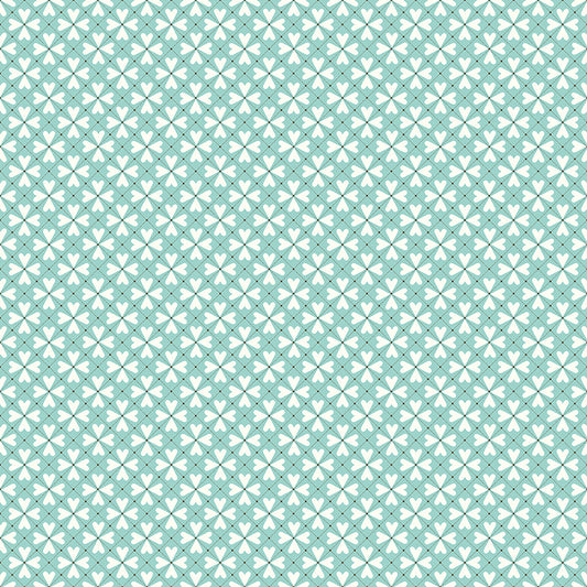 You & Me Hearts Grid Aqua