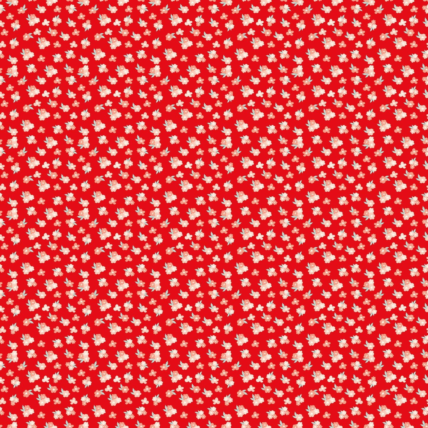 You & Me Tossed Floral Red