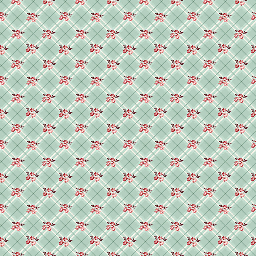 Love You Always Floral Plaid Mist