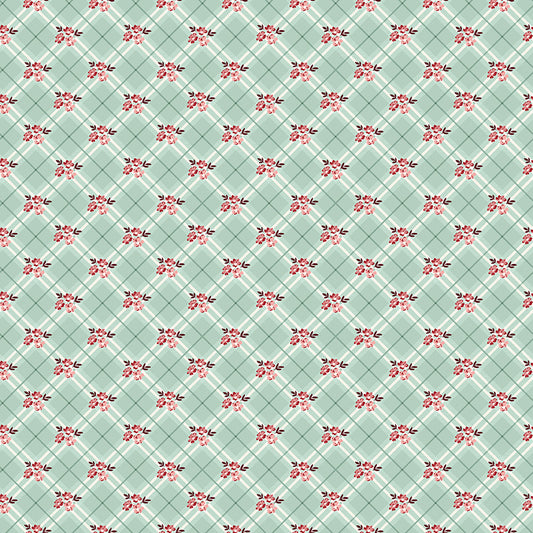Love You Always Floral Plaid Mist