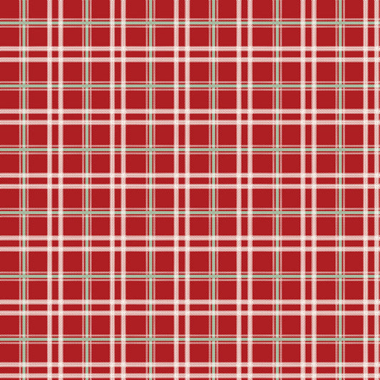 Mistletoe & Holly Plaid Barn Red