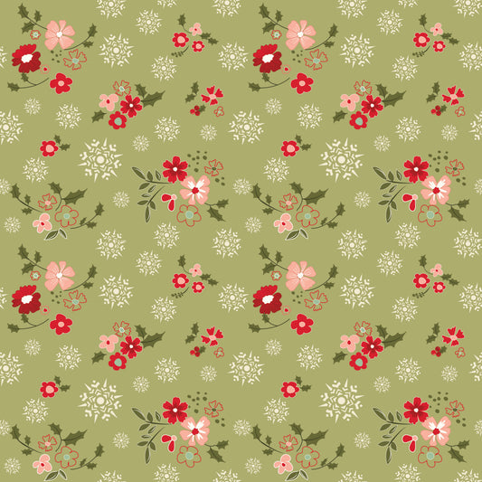 Glisten Winter Flowers Olive