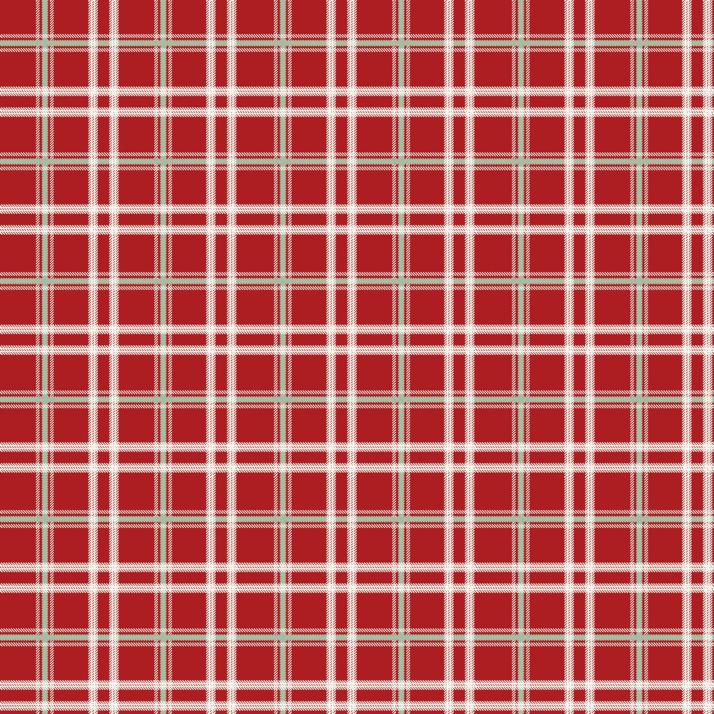 Mistletoe & Holly Plaid Barn Red