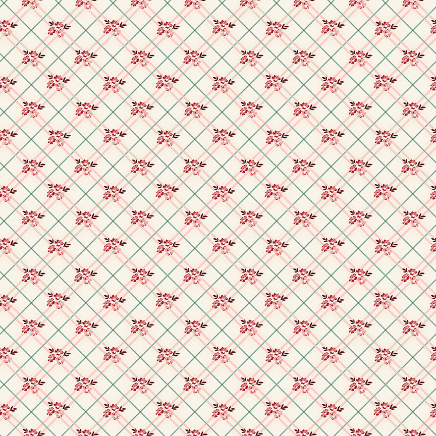 Love You Always Floral Plaid Cream