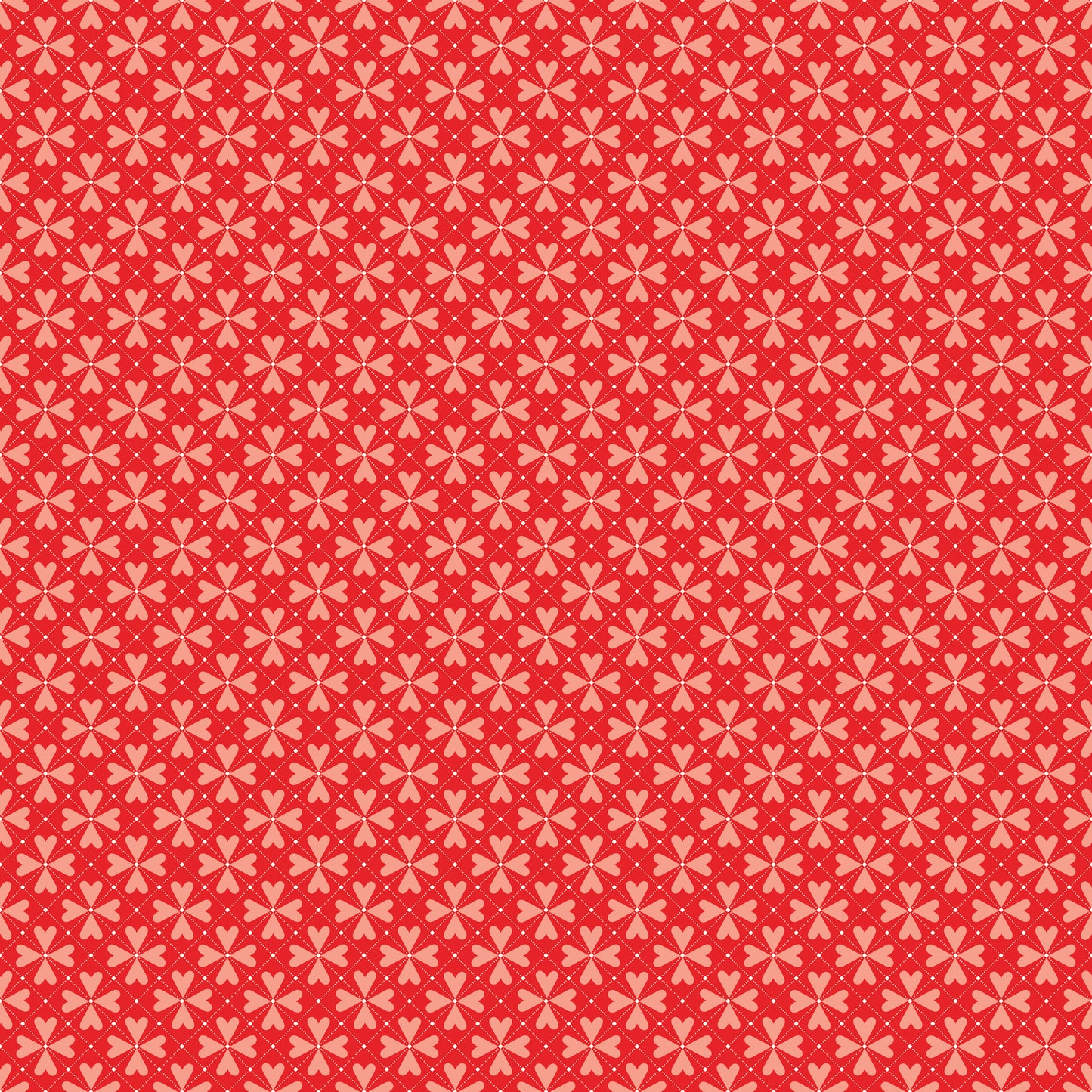 You & Me Hearts Grid Red