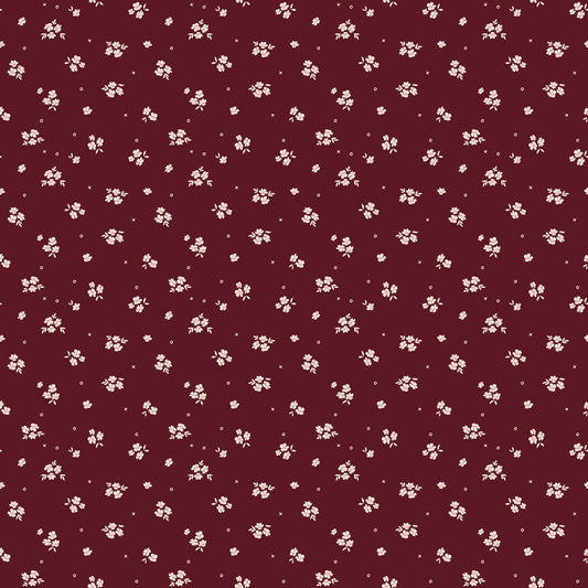 Love You Always Ditsy Maroon
