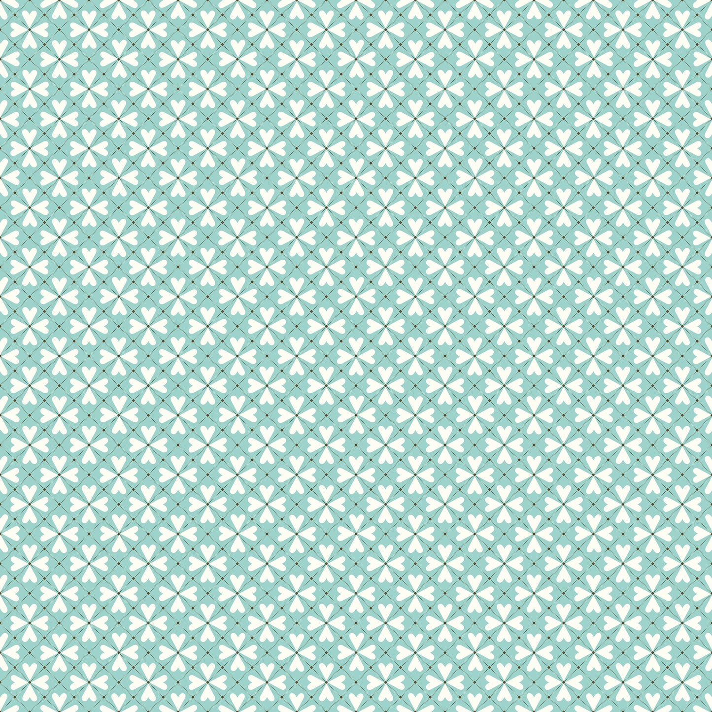 You & Me Hearts Grid Aqua