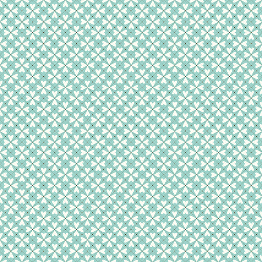 You & Me Hearts Grid Aqua