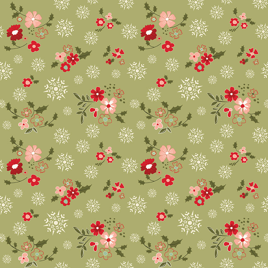Glisten Winter Flowers Olive