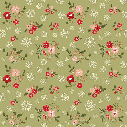 Glisten Winter Flowers Olive