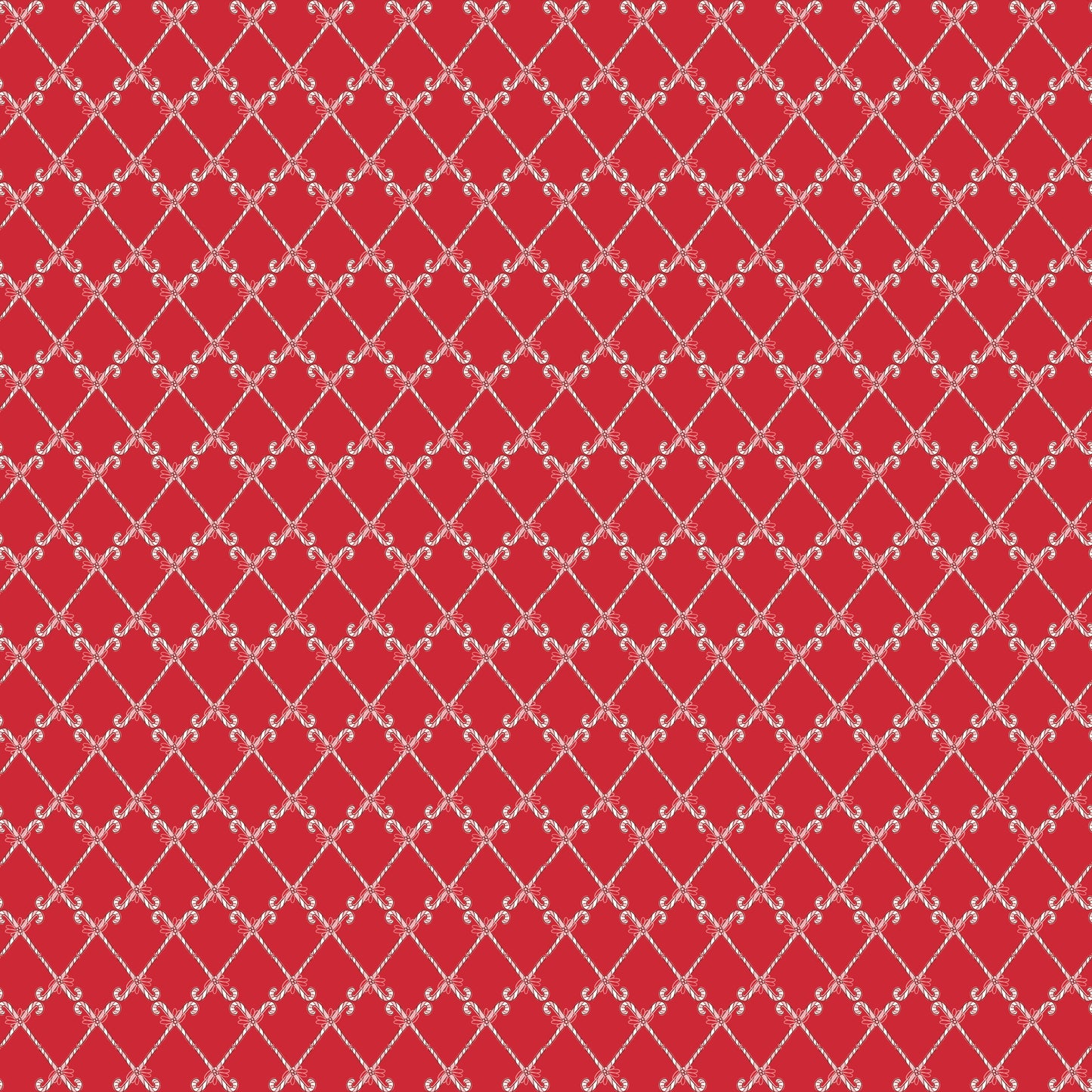 Mistletoe & Holly Candy Canes Red