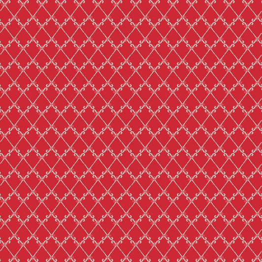 Mistletoe & Holly Candy Canes Red
